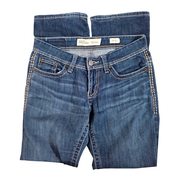 BKE Denim Payton Dark Wash Jeans Women's Size 28 Short Bootcut 29 inseam - Picture 11 of 14
